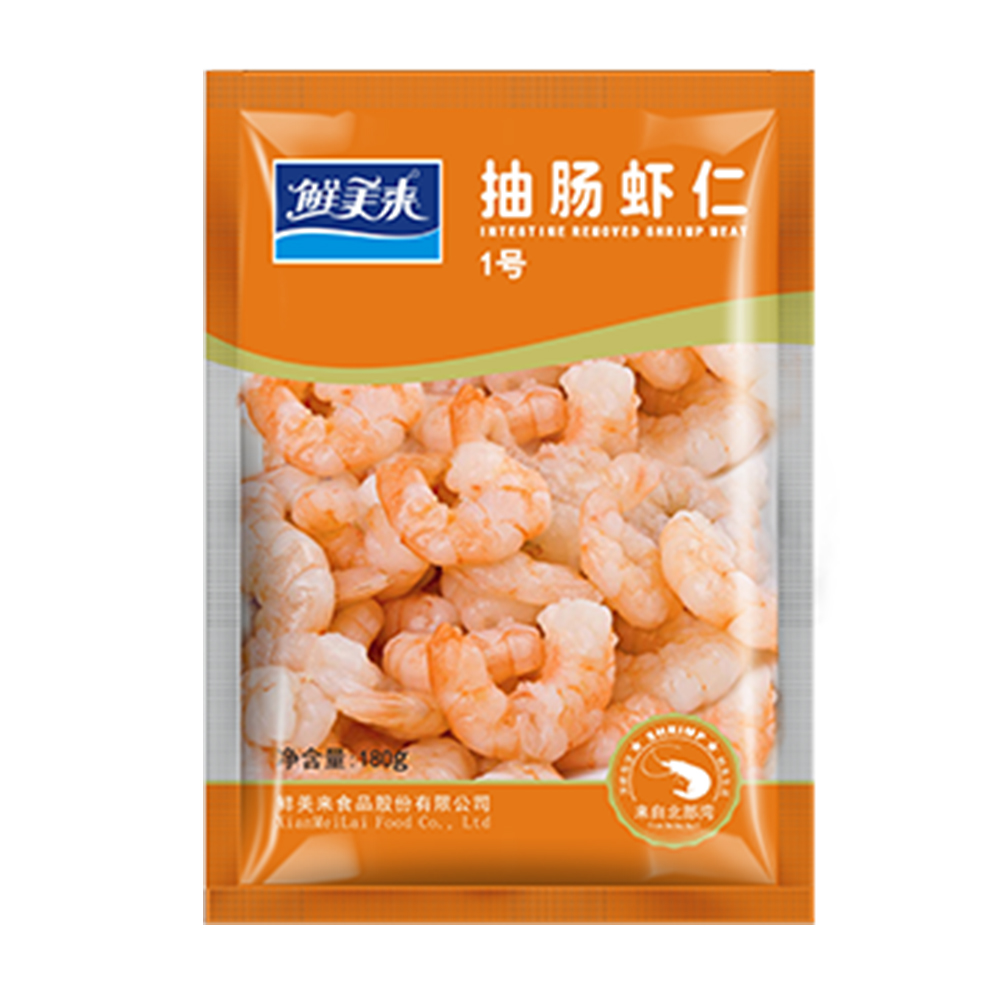 鲜美来1号抽肠虾仁180g